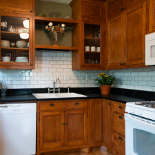Classic Subway Tile Backsplash with Contrasting Grout